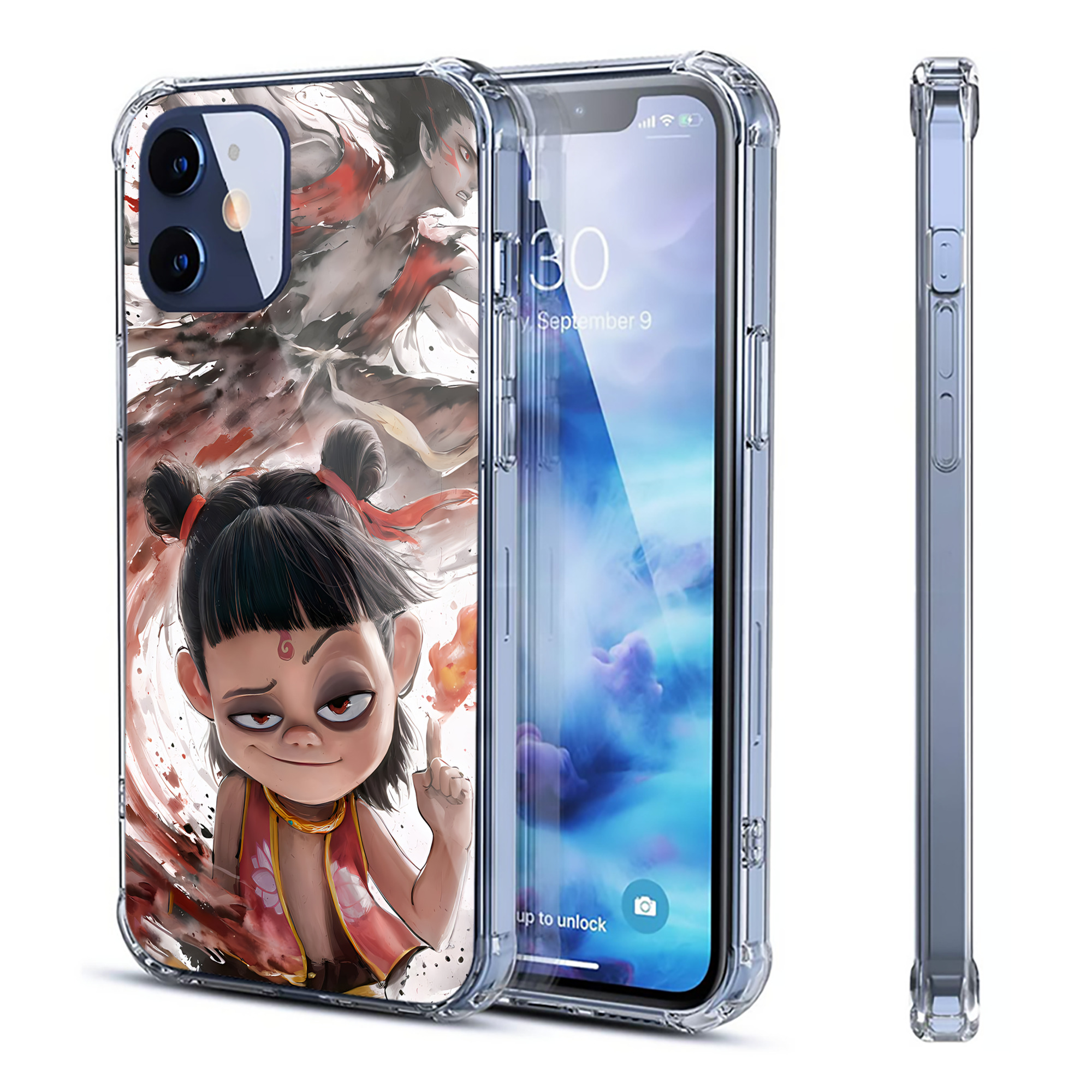 （画像用） Ne Zha 2 ナタ 魔童の大暴れ 【iPhone 12シリーズ対応】透明スマホケース（クリアソフトケース）